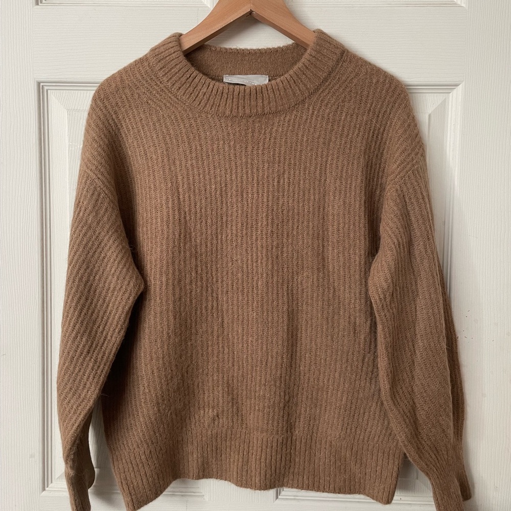 Everlane Camel Ribbed Crewneck Sweater - Picture 2 of 6